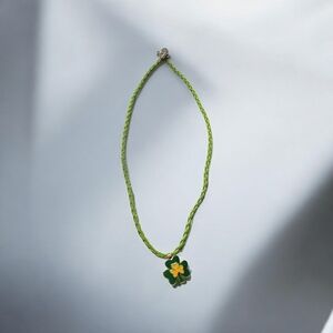 Green Clover Pendant Necklace